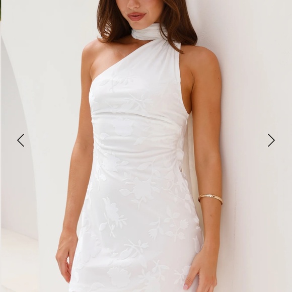 HELLO MOLLY DECADENT LOVE MINI DRESS WHITE - Picture 3 of 4